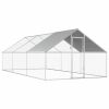 Outdoor Chicken Cage 9'x19.7'x6.3' Galvanized Steel