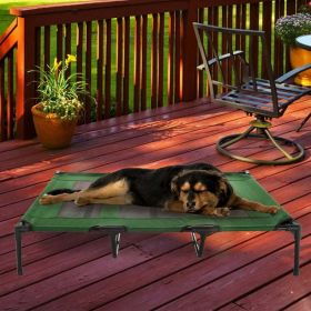 Elevated Dog Bed ��� Indoor/Outdoor Dog Cot or Puppy Bed for Pets up to 110lbs by Petmaker (Green)