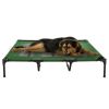 Elevated Dog Bed ��� Indoor/Outdoor Dog Cot or Puppy Bed for Pets up to 110lbs by Petmaker (Green)