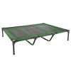 Elevated Dog Bed ��� Indoor/Outdoor Dog Cot or Puppy Bed for Pets up to 110lbs by Petmaker (Green)