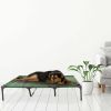 Elevated Dog Bed ��� Indoor/Outdoor Dog Cot or Puppy Bed for Pets up to 110lbs by Petmaker (Green)