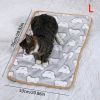 Warming Pet Pad Cartoon Paw Print  Warm Bed Plush Sleeping Pad For Small Puppy Dogs Kitten