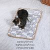 Warming Pet Pad Cartoon Paw Print  Warm Bed Plush Sleeping Pad For Small Puppy Dogs Kitten